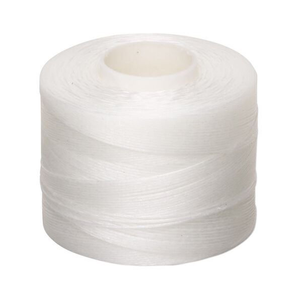Thread, Nymo&reg;, nylon, white, size D. Sold per 250-yard spool. image number 0