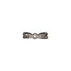 Bead 1pkg4 gunmetal-plated pewter, 16x9mm bow / fits up to 8mm cube image number 1
