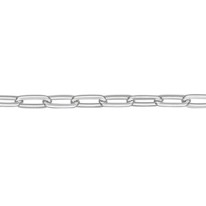 Chain 1pkg1 paperclip, 3.3mm, aluminum / anodized silver 5 foot unfinished