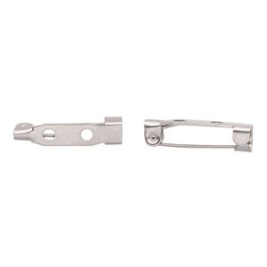 Pin back 1pkg10 stainless steel, 0.75 inch