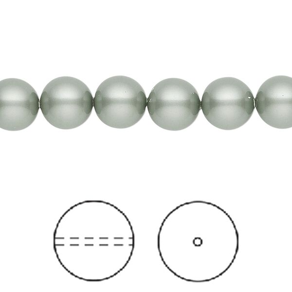 Pearl 250pk powder green, Swarovski&reg; 8mm round 5810 image number 0