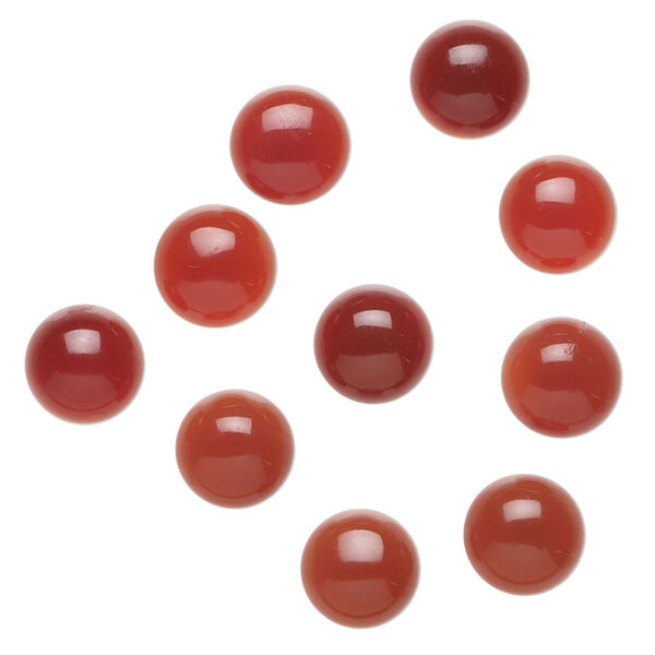 Carnelian 1pkg10, calibrated round cab, dark 8mm image number 0