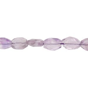 Amethyst 1pkg1, hand-cut faceted puffed oval bead natural 12 inch 7x6mm-11x7mm
