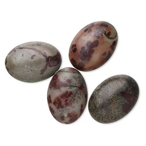 Limestone 1pkg4, calibrated oval cab Crazy Horse&trade; stone 18x13mm