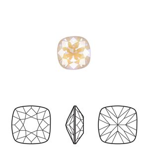Fancy stone 2pk crystal ivory cream DeLite, Crystal Passions&reg; 10mm cushion 4470