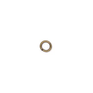 Jump ring 1pkg1000 gold-plated, 5.5mm round, 18 gauge / 3.5mm inside diameter / brass / antique