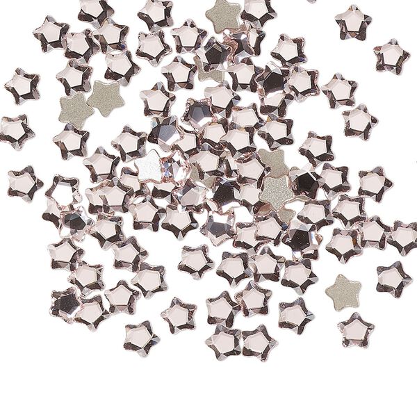 Flat back 720pk light rose foil back, Swarovski&reg; 4mm star flower 2754 image number 0