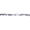 Mother-of-pearl shell 1pkg1, top-drilled flat round bead 15 inch blue steel 9-10mm image number 1