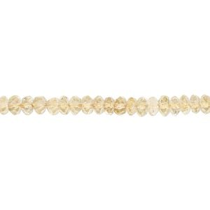 Citrine 1pkg1, hand-cut faceted rondelle bead 15.5-16 inch 3x2mm-4x3mm
