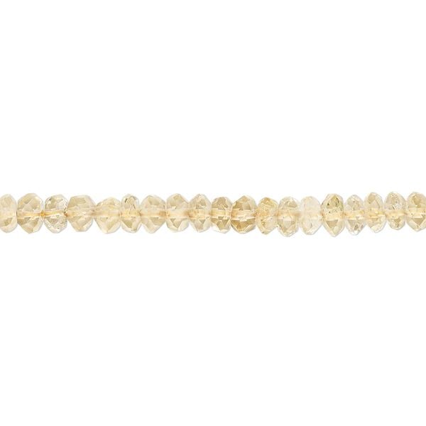 Citrine 1pkg1, hand-cut faceted rondelle bead 15.5-16 inch 3x2mm-4x3mm image number 0