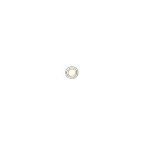 Jump ring 1pkg10 14Kt gold-filled, 4mm soldered closed round, 18 gauge / 1.9mm inside diameter