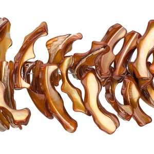 Mother-of-pearl shell 1pkg1, top-drilled frangia bead 15.5 to 16 inch dark amber 21x5mm-31x10mm