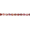 Mother-of-pearl shell 1pkg1, flat oval bead 15 inch rhubarb 17x13mm-18x14mm image number 1