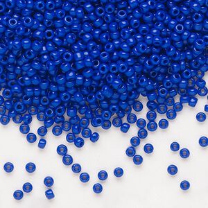 Seed bead, Dyna-Mites&trade;, glass, pkg/1/2kg, #11 round, opaque dark blue, (738 11/0 RR).