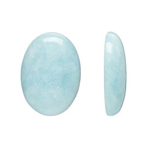 Amazonite 1pkg1, calibrated oval cab natural 25x18mm