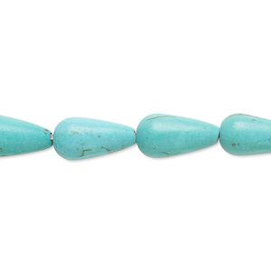 Magnesite 1pkg1, teardrop bead 15 inch 13x7mm-14x8mm