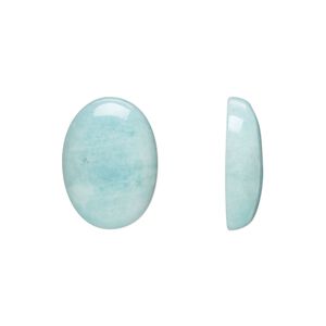 Amazonite 1pkg1, oval cab natural calibrated 18x13mm