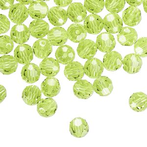 Bead 144pk citrus green, Crystal Passions&reg; 6mm round 5000