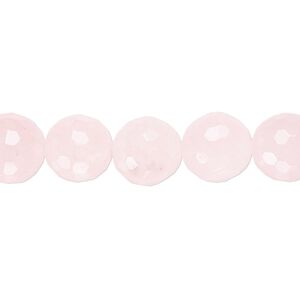 Rose quartz 1pkg1, tumbled faceted round bead natural 15.5-16 inch 10mm