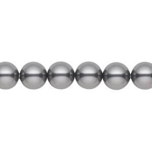 Pearl 250pk dark grey, Swarovski&reg; 8mm round 5810