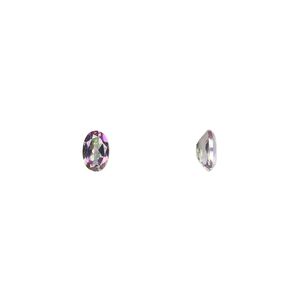 Luster topaz 1pkg1, hand-cut faceted oval gem 6x4mm