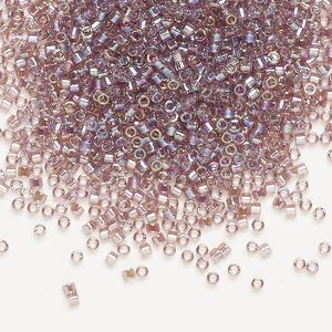 Seed bead, Delica&reg;, glass, pkg/7.5g, #11 round, translucent rainbow smoky amethyst (DB-0173).