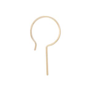 Ear wire French hook 1pkg50 14Kt gold-filled, 29mm long shank, 20 gauge 25 pair