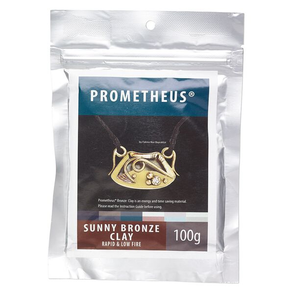 Prometheus&reg; sunny bronze clay, pkg/100g, rapid and low fire formula. image number 0