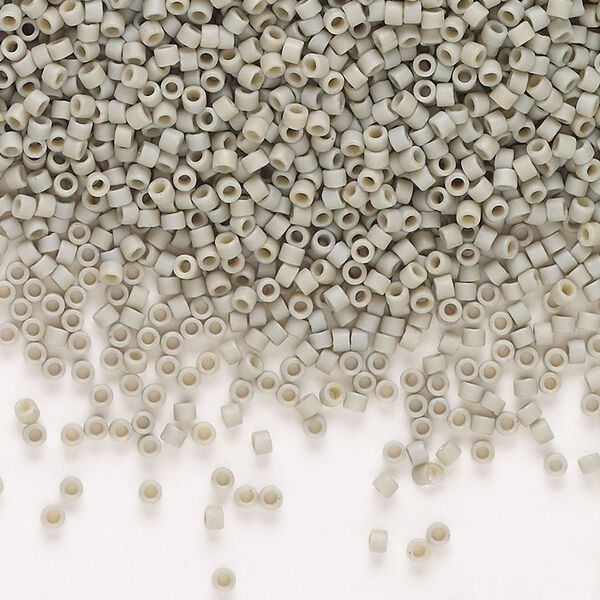Seed bead, Delica&reg;, glass, pkg/7.5g, #11 round, opaque matte glazed cactus (DB-2282). image number 0
