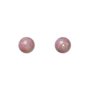 Bead, "opal" (silica and epoxy) (man-made), Mexican brown, 8mm round. Sold individually.
