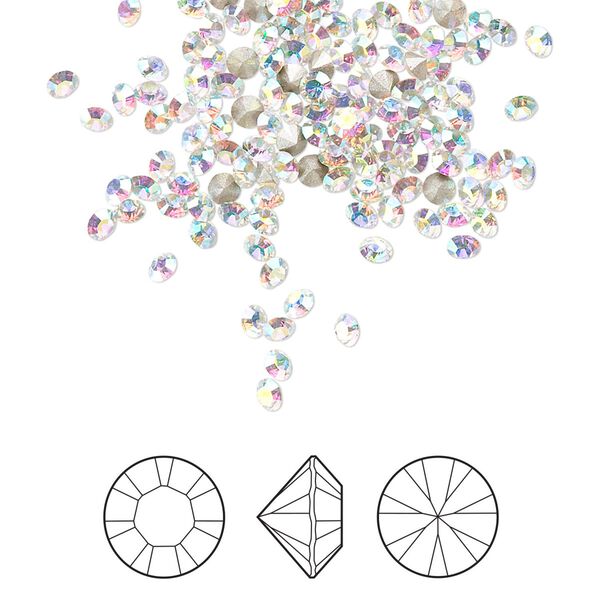 Chaton 1440pk crystal AB foil back, Swarovski&reg; 2.4-2.5mm PP18 round 1028 image number 0