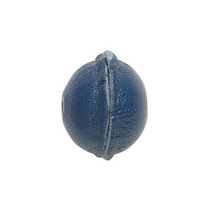 Bead, leather, blue, 13-17mm smooth round. Sold individually.