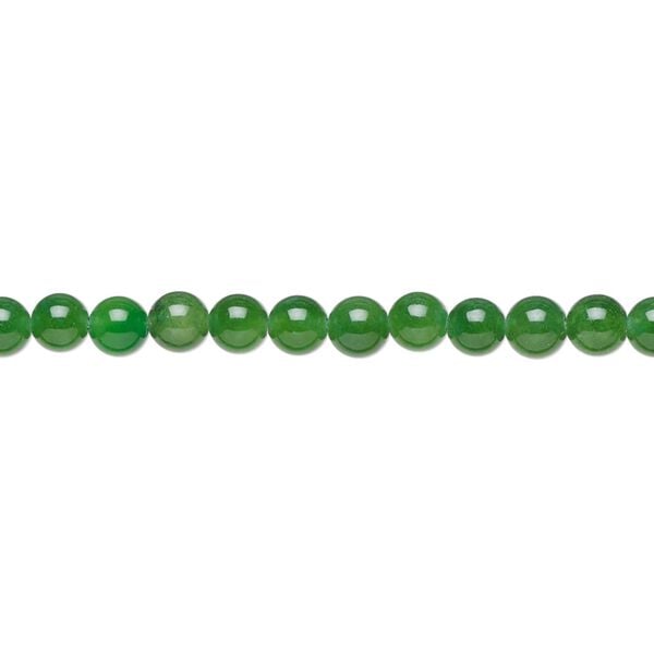 Malaysia "jade" 1pkg1, round bead, green 15.5-16 inch 4mm image number 0
