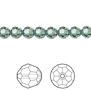 Bead 12pk erinite, Crystal Passions&reg; 6mm round 5000