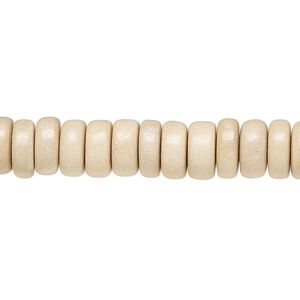 Bead 1pkg1, Taiwanese cheesewood (natural), 8x4mm rondelle, 15-1/2 to 16 inches.