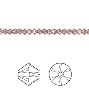 Bead 1440pk blush rose, Swarovski&reg; 3mm XILION bicone 5328