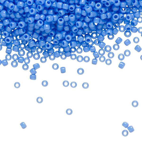 Seed bead, TOHO BEADS&reg;, glass, pkg/7.5g, #11 round, opaque periwinkle (TR-11-48L). image number 0