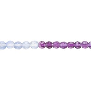 Multi-fluorite 1pkg1, faceted round bead natural A- grade, 15.5-16 inch 4mm