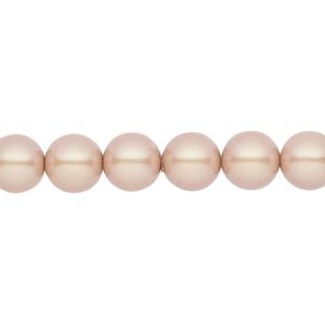 Pearl 100pk pearlescent pink, Preciosa Czech crystal 8mm round