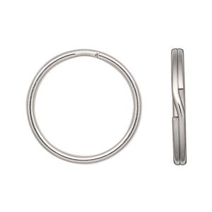 Key ring 1pkg10 stainless steel, 25mm round, 21mm inside diameter