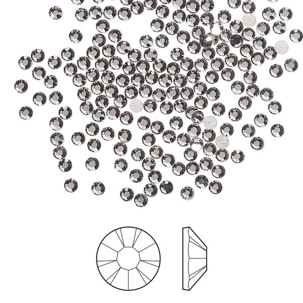 Flat back 1pkg1440, lilac ash foil back Preciosa MAXIMA Czech crystal hotfix rhinestone, 1.9-2.1mm chaton rose round SS6 image number 0