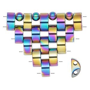 Hemalyke&trade; 1pkg1, electroplated prestrung triangle focal 37mm