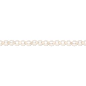 Pearl 100pk light creamrose, Crystal Passions&reg; 3mm round 5810