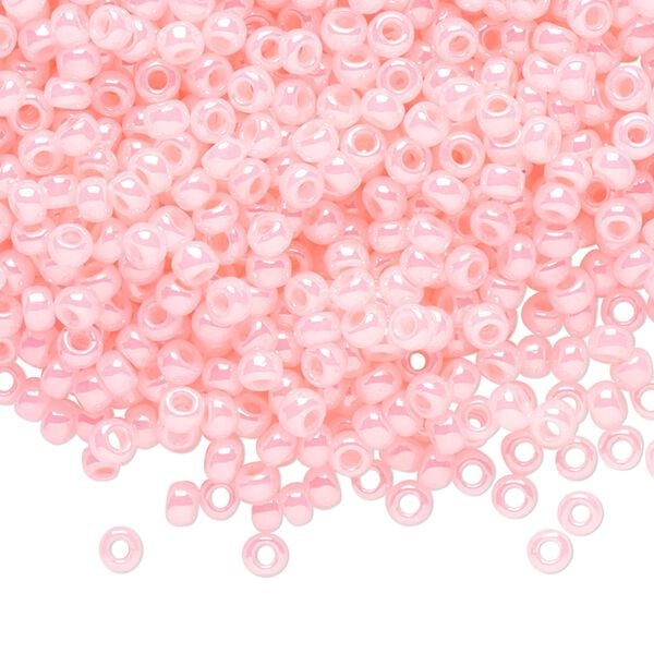 Seed bead, TOHO BEADS&reg;, glass, pkg/250g, #8 round, opaque ceylon innocent pink (TR-08-145). image number 0