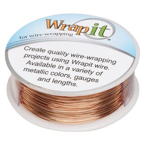 Wire, Wrapit&reg;, bright copper, dead-soft, round, 24 gauge. Sold per 0.25-pound spool, approximately 210 feet.