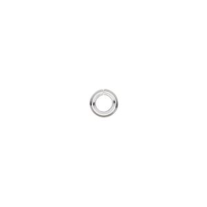 Jump ring 1pkg50 silver-plated, 6mm round / diamond wire, 16 gauge / 3.5mm inside diameter / brass