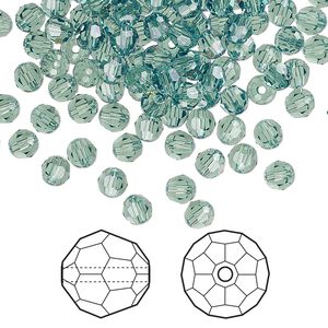 Bead 144pk erinite, Crystal Passions&reg; 4mm round 5000