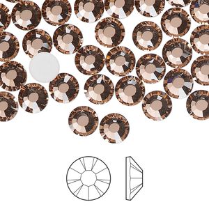 Flat back 1pkg288 dusty rose foil back Preciosa MAXIMA Czech crystal rhinestone 6.3-6.5mm chaton rose round SS30