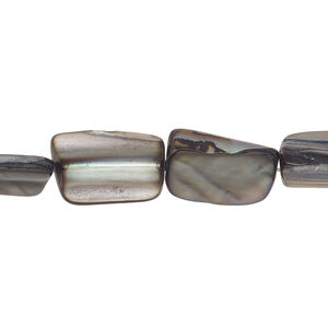 Mother-of-pearl shell 1pkg1, stick bead 14 inch blue steel 14x6mm-17x12mm