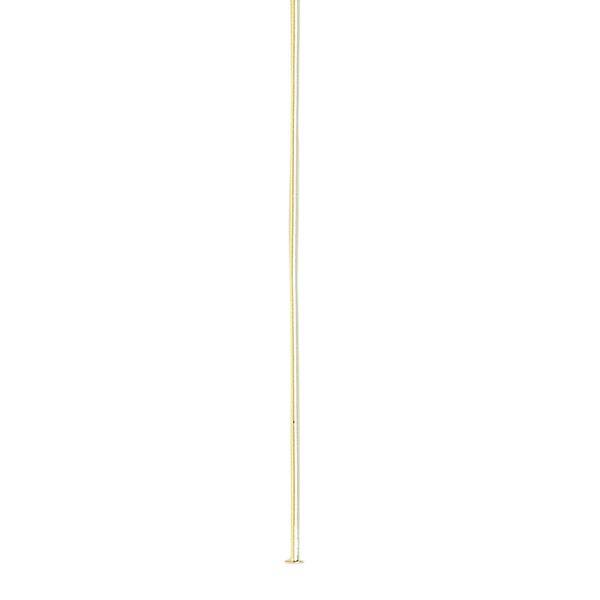 Head pin 1pkg100 gold-plated, 2 inch, 24 gauge brass image number 0